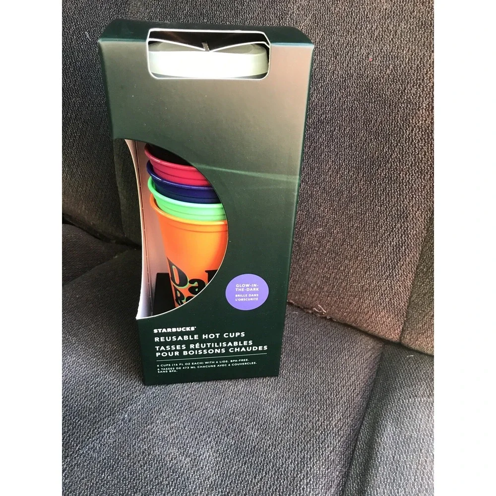 2020 Starbucks Halloween Glow In The Dark Reusable Hot Cups.  BRAND NEW IN HAND!